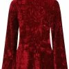 Banned Big Crush Velvet 60's Dress Burgundy