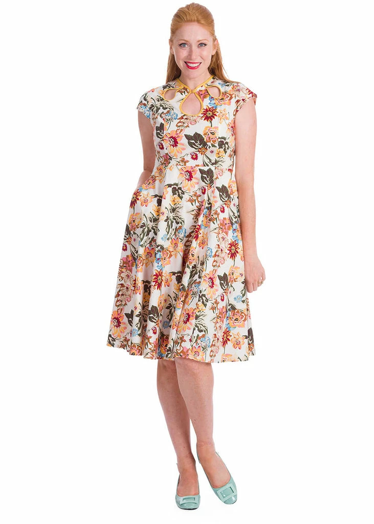 Banned Pino Colada 50's Swing Dress Cream - Image 3