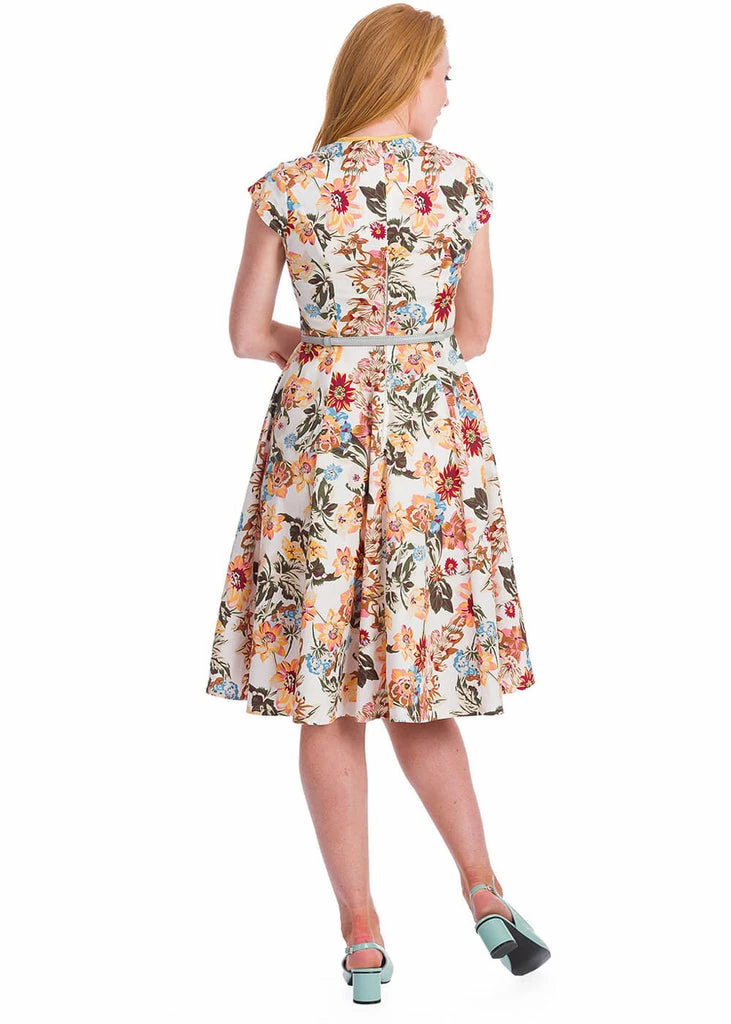 Banned Pino Colada 50's Swing Dress Cream - Image 2