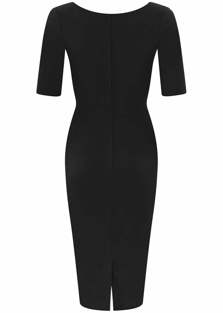 Collectif Trixie 50's Pencil Dress Black - Image 5