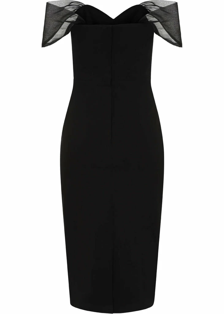 Collectif Violante 50's Pencil Dress Black - Image 3