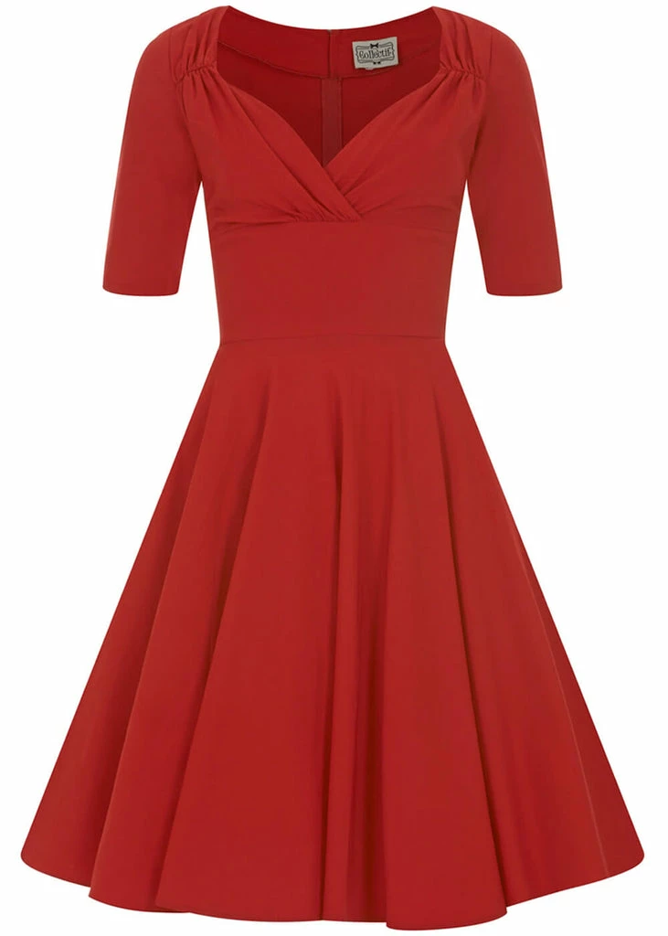 Collectif Trixie 50's Swing Dress Red