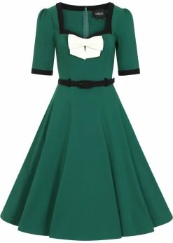Collectif Sadie 50's Swing Dress Green