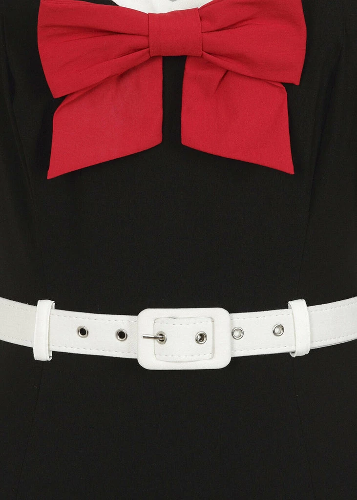 Collectif Sadie 50's Pencil Dress Black - Image 2