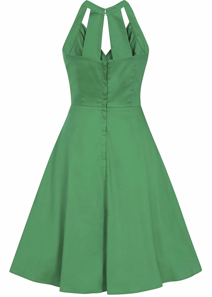 Collectif Hadley 50's Swing Dress Green - Image 3