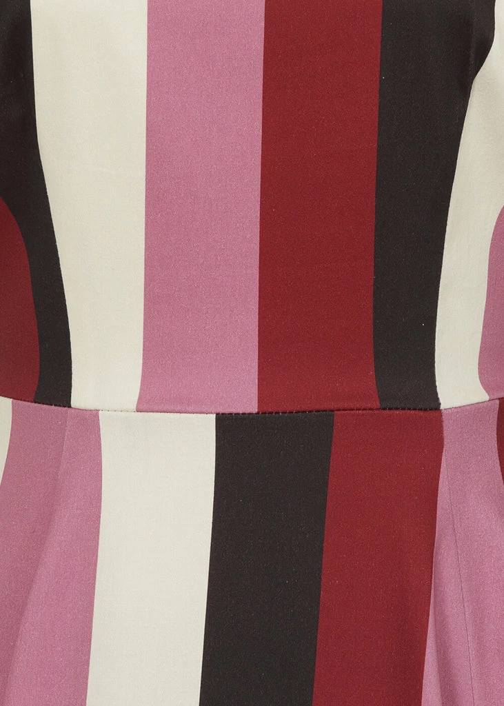 Collectif Frances Bubble Gum Stripe 50's Swing Dress Multi - Image 5