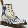 Dr. Martens X The Met 1460 The Great Wave Leather Boots Multi