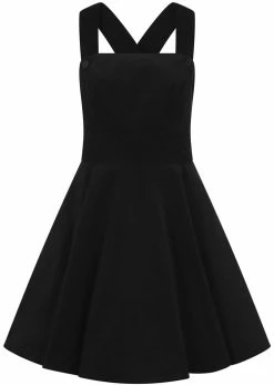 Hell Bunny Wonder Years 60's Pinafore Dress Black
