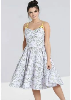 Hell Bunny Birdcage 50's Swing Dress Lavender