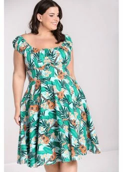 Hell Bunny Ukulele 50's Swing Dress Blue