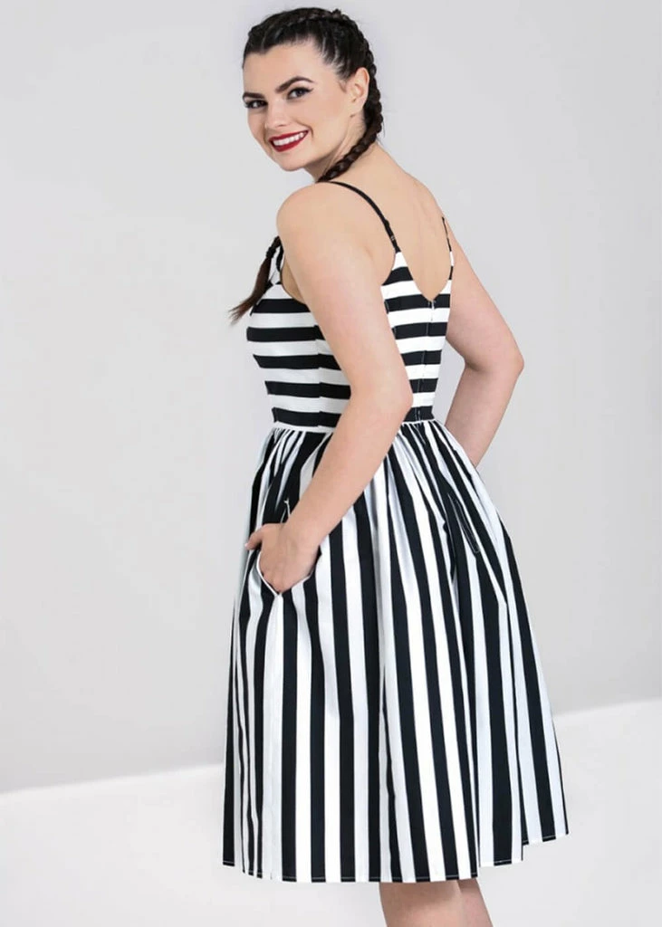 Hell Bunny Juno 50's Swing Dress Black White - Image 4