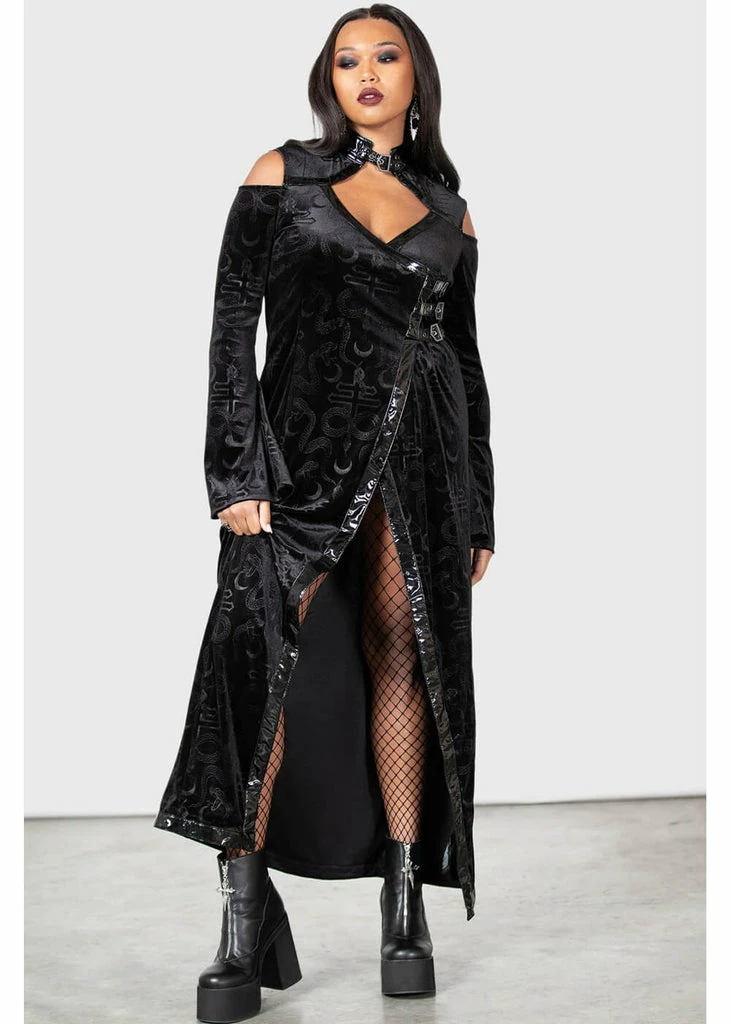 Killstar Reign Of Pyre Snake Serpent Dress Black