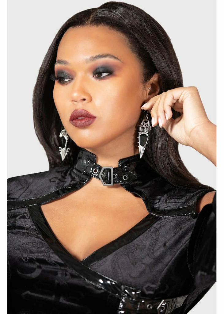 Killstar Reign Of Pyre Snake Serpent Dress Black - Image 5