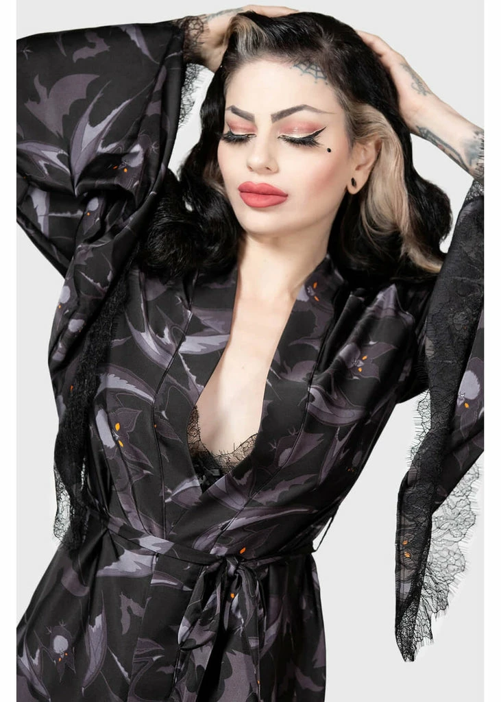 Killstar Asperity Bat Robe Black - Image 4