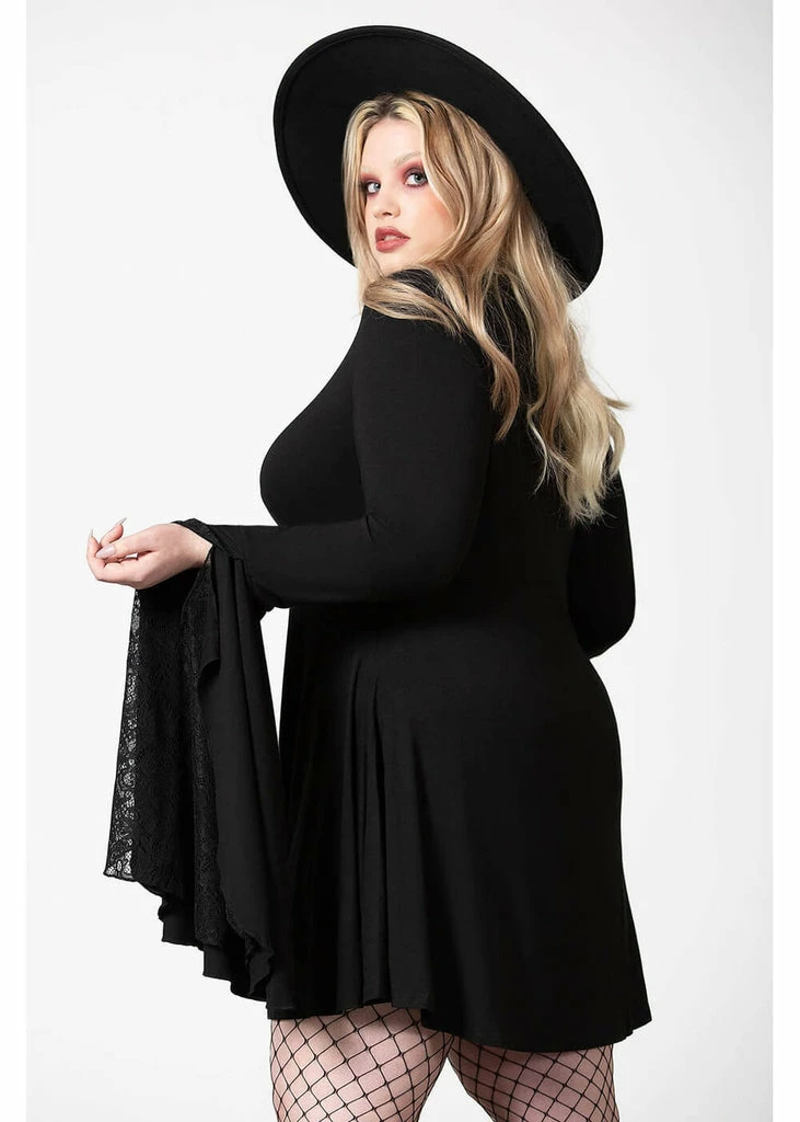 Killstar Hagatha Sorceress 70's Dress Black - Image 3