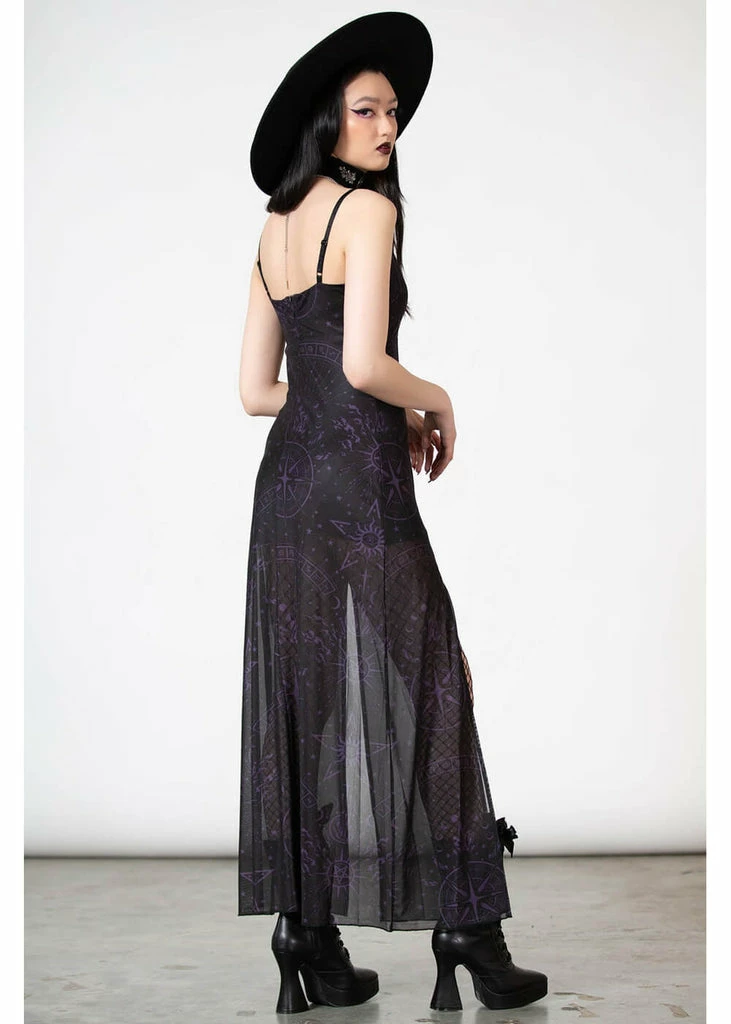 Killstar Evenescent Mesh Maxi Dress Black - Image 5