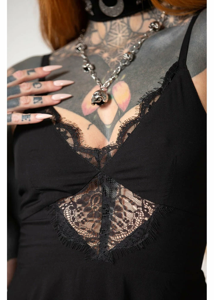 Killstar Sacralgia Lace Dress Black - Image 2