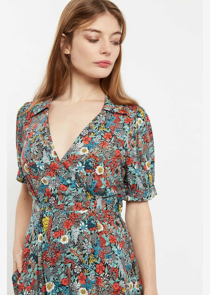 Louche Sakani Floret 60's Midi Dress Multi - Image 3