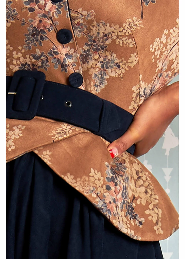 Miss Candyfloss Sandra Lee 50's Swing Dress Navy - Image 2