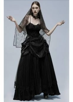 Punk Rave Dark Romance Dress Black