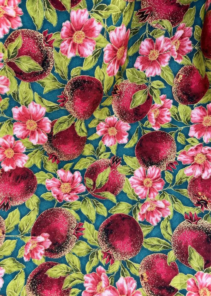 Retrolicious Elizabeth Pomegranate 50's Swing Dress Multi - Image 2