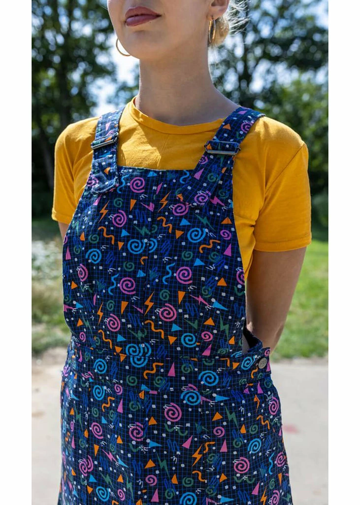 Run And Fly Memphis 60's Pinafore Dress Black - Image 5