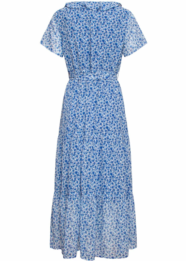 Smashed Lemon Summertime Floral 70's Maxi Dress White - Image 4