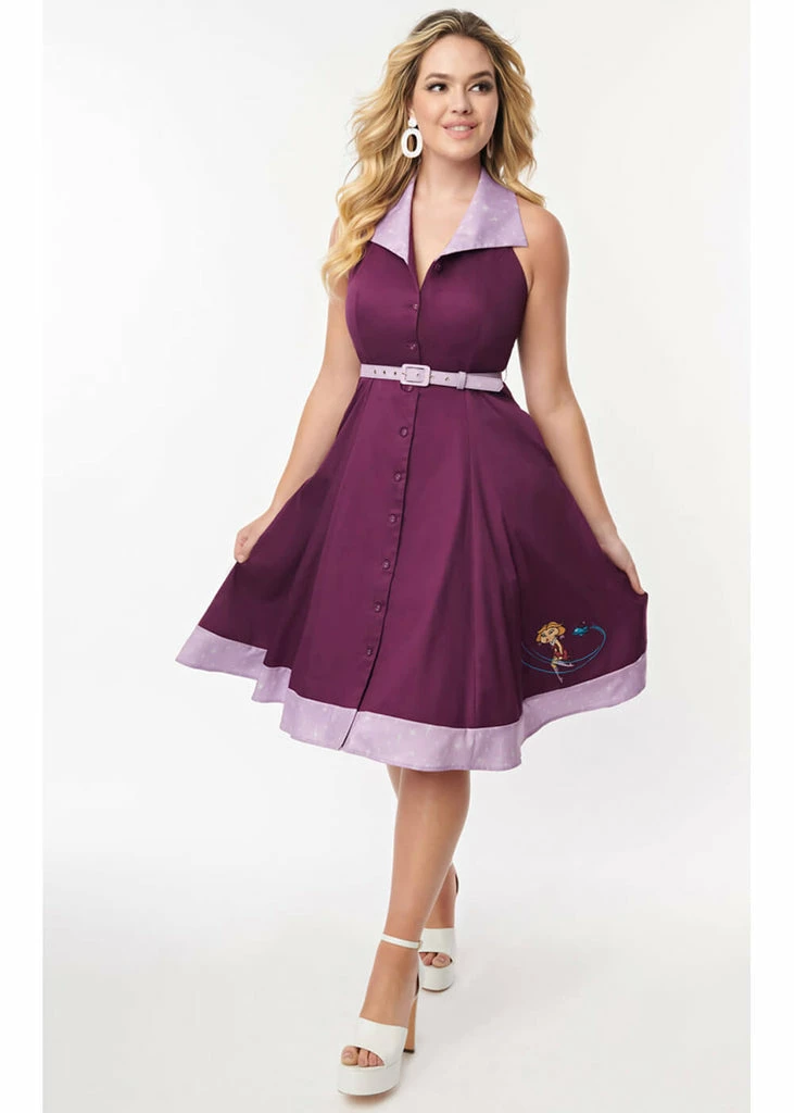 Unique Vintage X Jetsons Jane 60's Swing Dress Purple