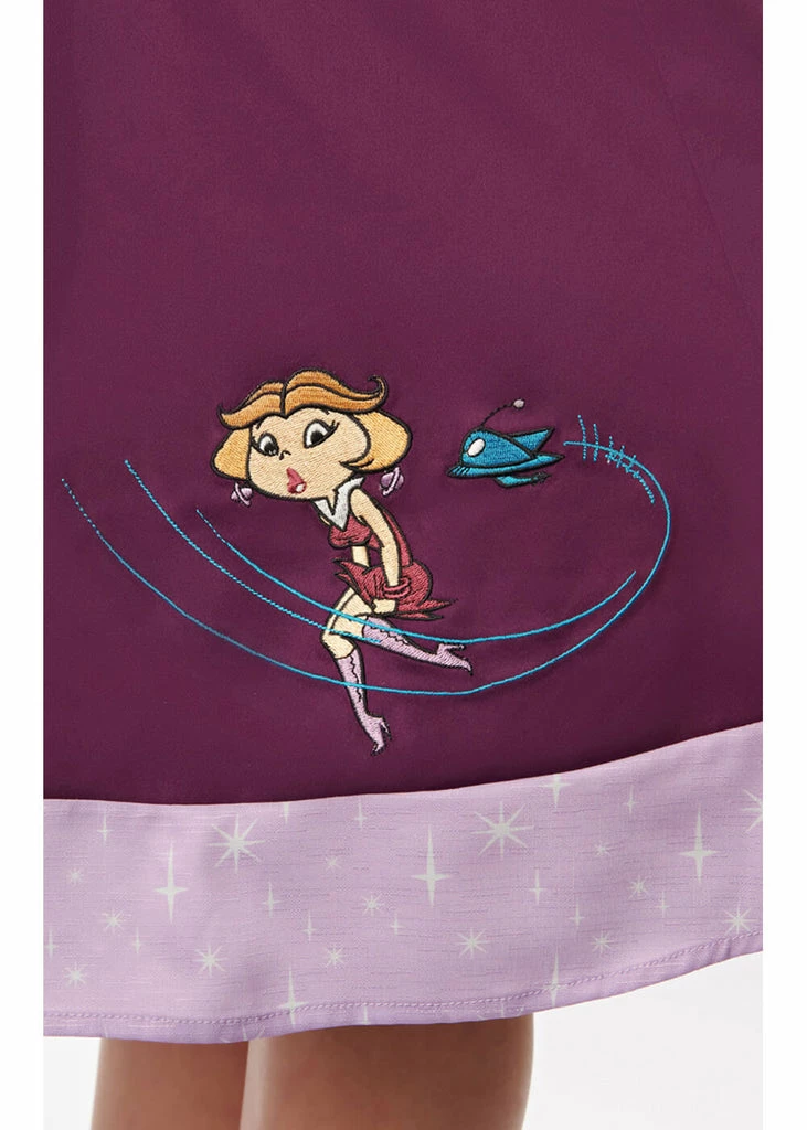 Unique Vintage X Jetsons Jane 60's Swing Dress Purple - Image 3